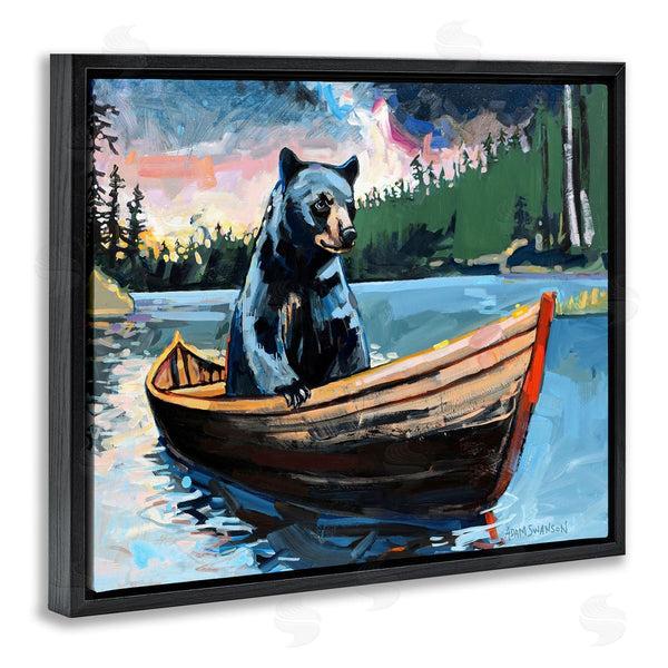Stupell Industries Adam Swanson | Boating Black Bear