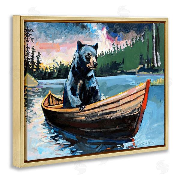 Stupell Industries Adam Swanson | Boating Black Bear