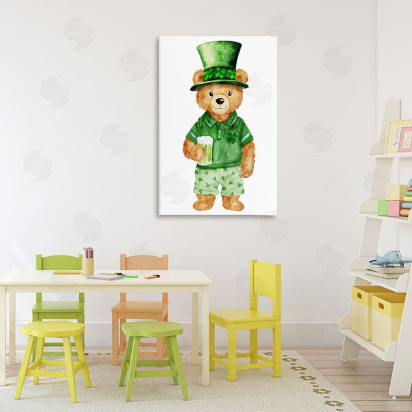 Stupell Industries Amy Hall | St. Patrick's Day Bear
