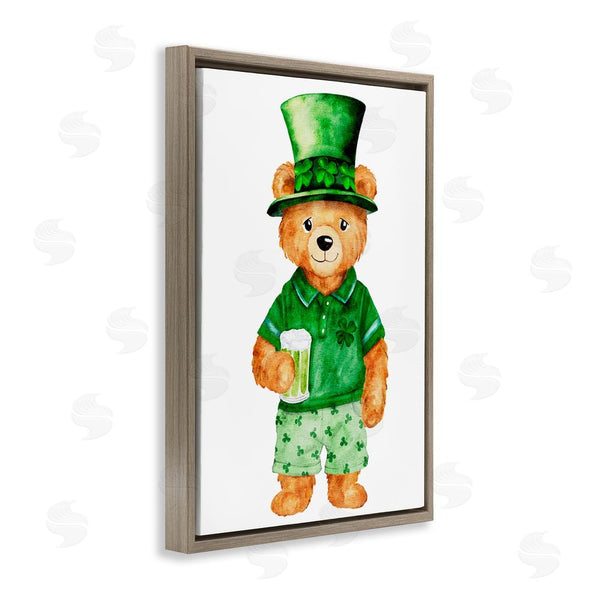 Stupell Industries Amy Hall | St. Patrick's Day Bear