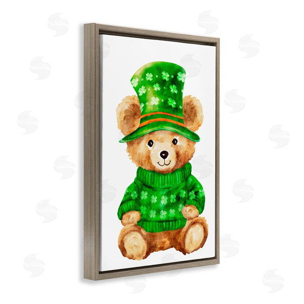 Stupell Industries Amy Hall | St. Patty's Day Bear