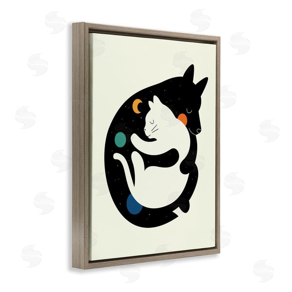 Stupell Industries Andy Westface | Hugging Dog & Cat