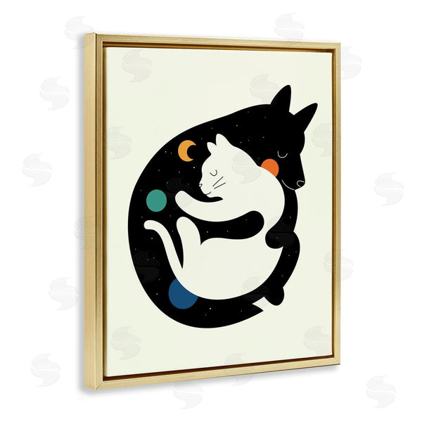 Stupell Industries Andy Westface | Hugging Dog & Cat