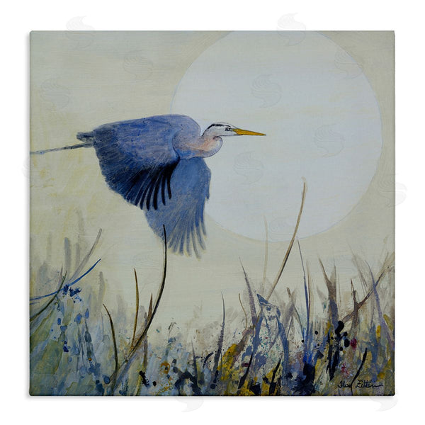 stupell industries Floy Zittin | Full Moon & Heron