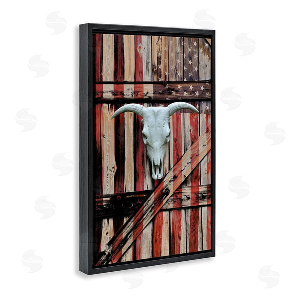 Stupell Industries Gail Peck | Patriotic Cow Skull