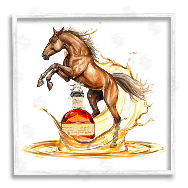 Stupell Industries Ziwei Li | Horse & Whiskey Bottle