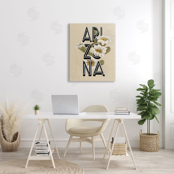 Stupell Industries Stupell Studio | Arizona State Flower Saguaro Blossom Typography Design Wall Art