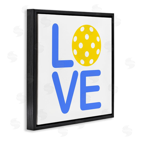 Stupell Industries Stupell Studio | Blue & Yellow Love Wiffle Ball Wall Art