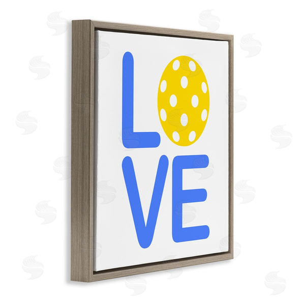 Stupell Industries Stupell Studio | Blue & Yellow Love Wiffle Ball Wall Art