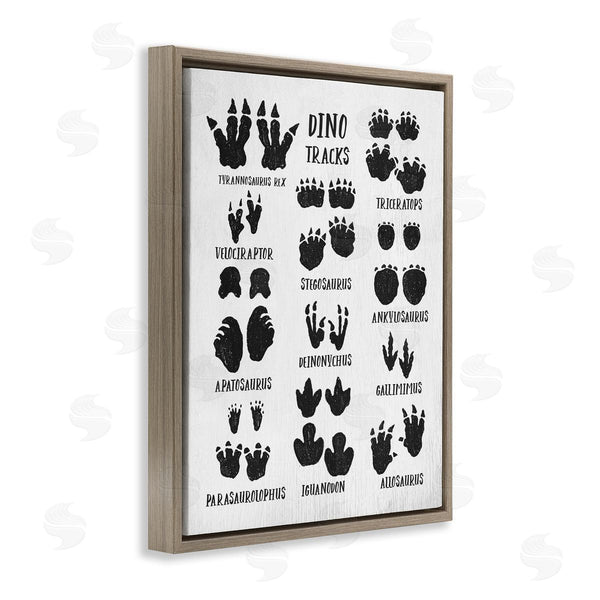 Stupell Industries Stupell Studio | Children's Rustic Dinosaur Track Chart