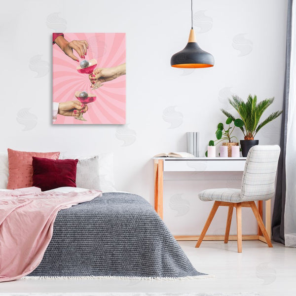 Stupell Industries Stupell Studio | Disco Cocktails On Stripes Wall Art
