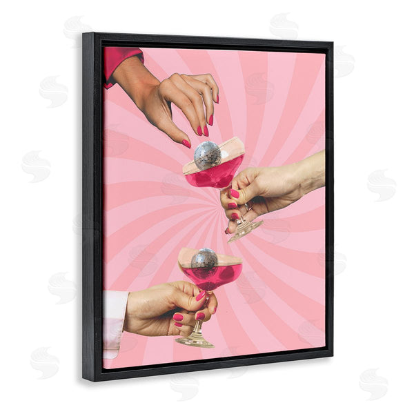 Stupell Industries Stupell Studio | Disco Cocktails On Stripes Wall Art