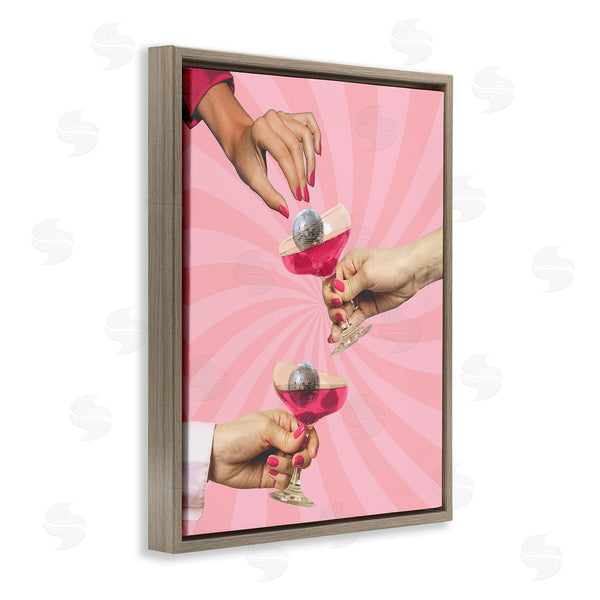 Stupell Industries Stupell Studio | Disco Cocktails On Stripes Wall Art
