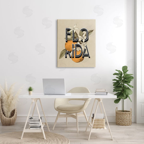 Stupell Industries Stupell Studio | Florida Orange Blossoms State Flower Typography Wall Art