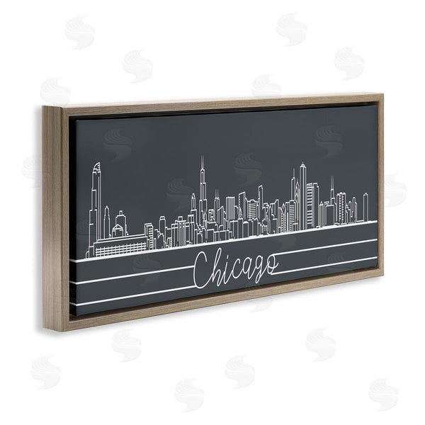 Stupell Industries Stupell Studio | Geometric Chicago Illinois Skyline Retro Architecture