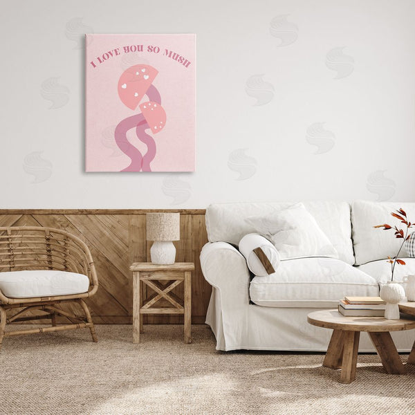 Stupell Industries Stupell Studio | Love You Pink Mushrooms Wall Art