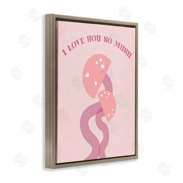 Stupell Industries Stupell Studio | Love You Pink Mushrooms Wall Art