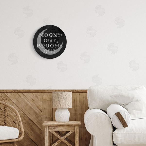 Stupell Industries Stupell Studio | Moon's Out Brooms Out Phrase Wall Art