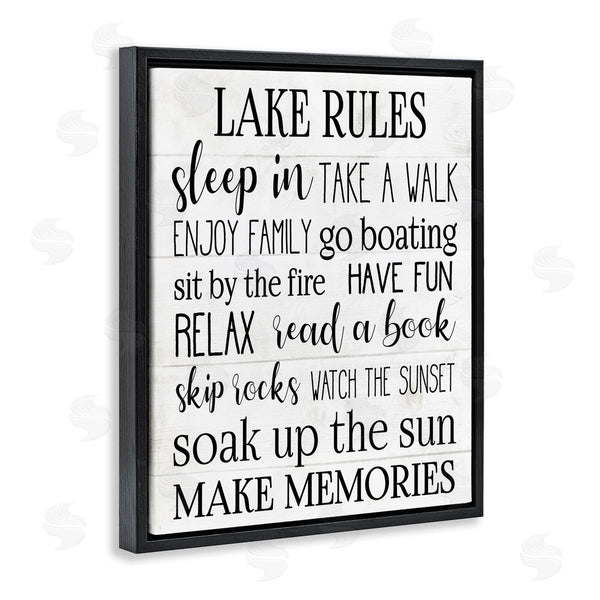 Stupell Industries Stupell Studio | Motivational Lake Rules Sign