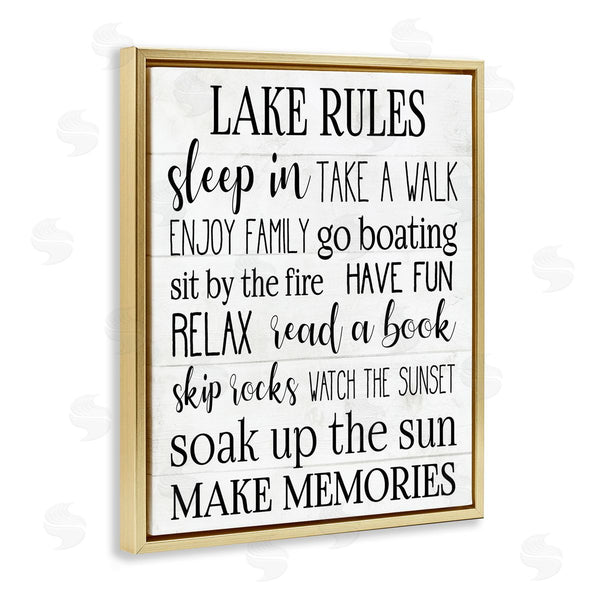 Stupell Industries Stupell Studio | Motivational Lake Rules Sign