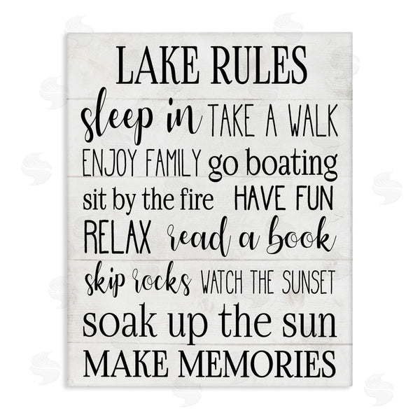 stupell industries Stupell Studio | Motivational Lake Rules Sign