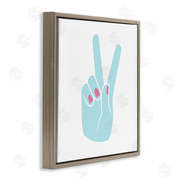 Stupell Industries Stupell Studio | Peace Hand With Nail Polish