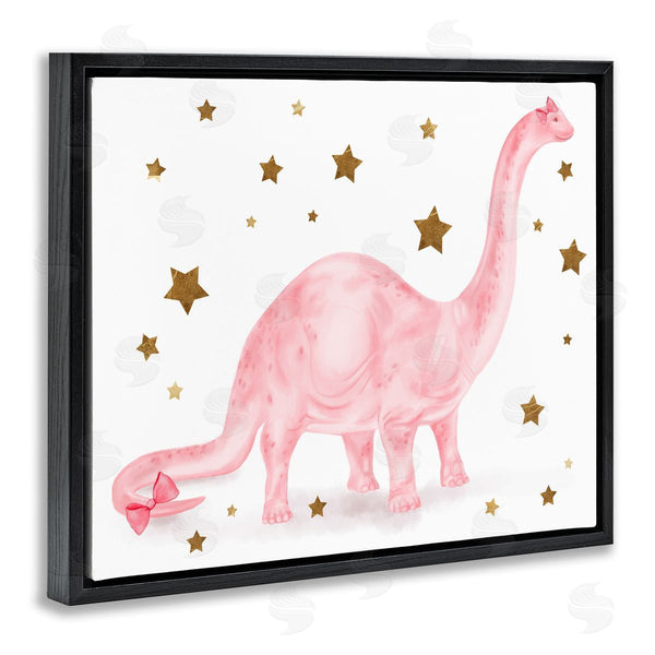 Stupell Industries Stupell Studio | Pink Dinosaur With Gold Stars