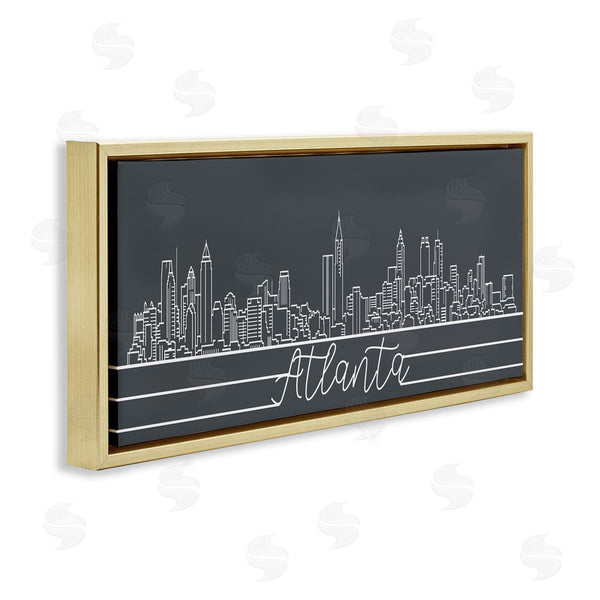 Stupell Industries Stupell Studio | Retro Atlanta Georgia City Skyline Geometric Linework