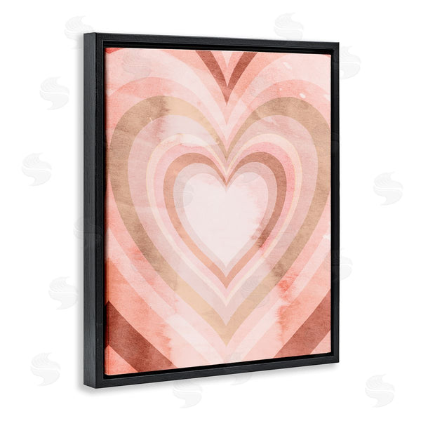 Stupell Industries Stupell Studio | Retro Pink Heart Kaleidoscopic Pop Pattern Wall Art