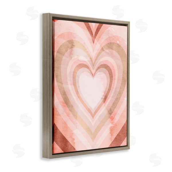 Stupell Industries Stupell Studio | Retro Pink Heart Kaleidoscopic Pop Pattern Wall Art