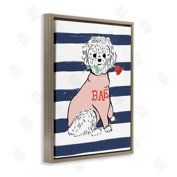 Stupell Industries Stupell Studio | Romantic Bichon Puppy Pink Sweater