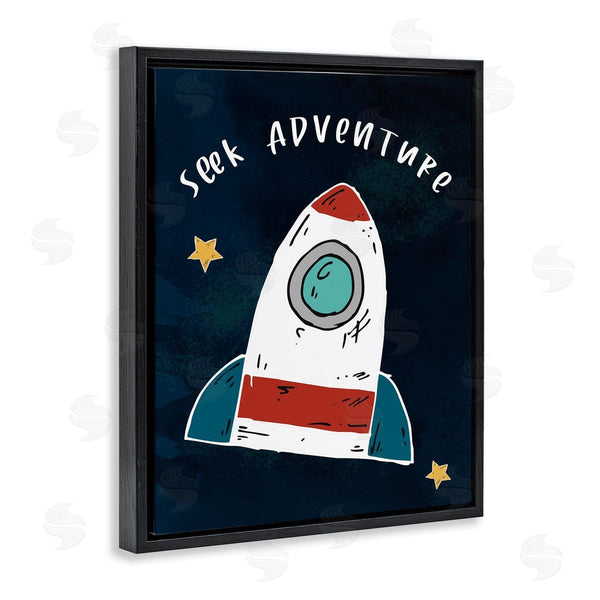 Stupell Industries Stupell Studio | Seek Adventure Inspirational Quote Space Ship Stars Wall Art