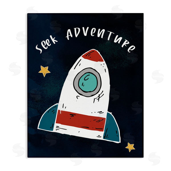stupell industries Stupell Studio | Seek Adventure Inspirational Quote Space Ship Stars Wall Art