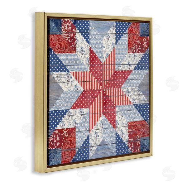 Stupell Industries Susan Arnot | Patriotic Quilt Pattern