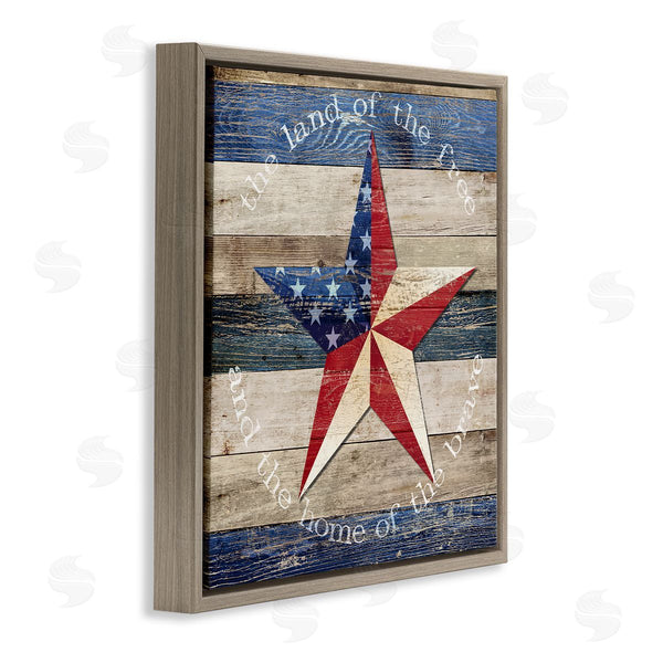 Stupell Industries Susan Arnot | Patriotic Star & Phrase