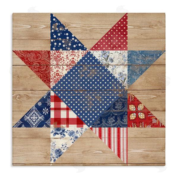 stupell industries Susan Arnot | Rustic Americana Quilt Pattern