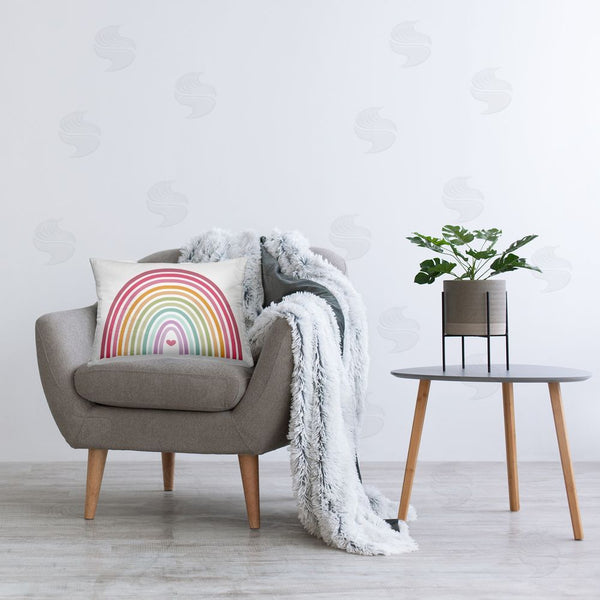 Stupell Industries Susan Ball | Rainbow Love & Heart Throw Pillow