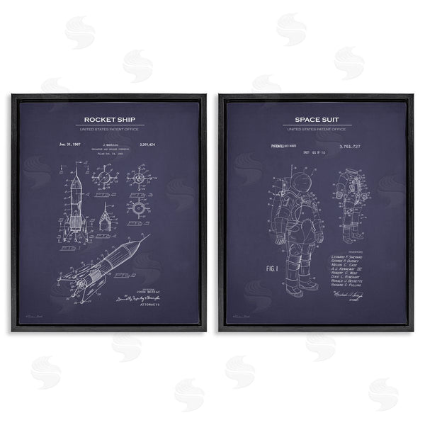 Stupell Industries Susan Ball | Rocket Space Suit Diagram Wall Art