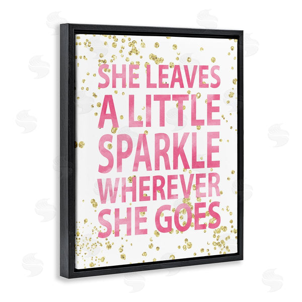 Stupell Industries Susan Newberry Designs | Leaves A Little Sparkle Phrase