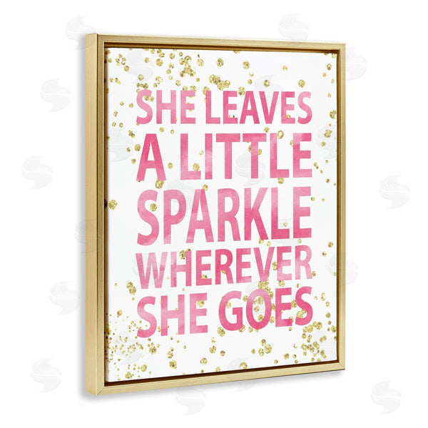 Stupell Industries Susan Newberry Designs | Leaves A Little Sparkle Phrase