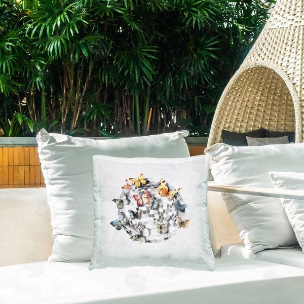 Stupell Industries Svetlana Aleynikova | Butterflies On Disco Ball Printed Throw Pillow