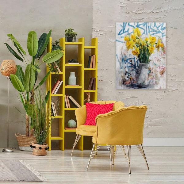 Stupell Industries Svetlana Aleynikova | Color Clash Daffodils & Graffiti Wall Art