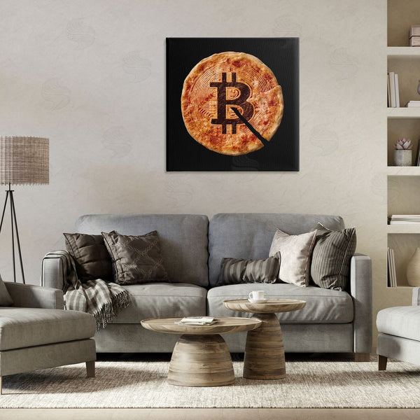 Stupell Industries Svetlana Aleynikova | Crypto Pizza Slice Wall Art