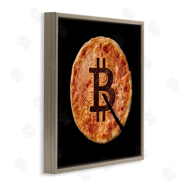 Stupell Industries Svetlana Aleynikova | Crypto Pizza Slice Wall Art