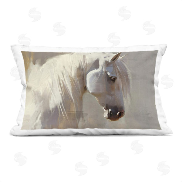 stupell industries Svetlana Aleynikova | White Moon Horse Throw Pillow