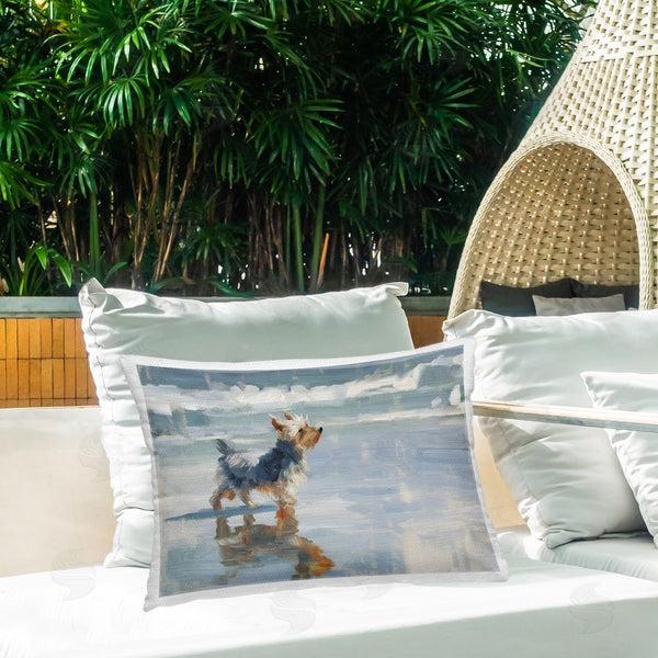 Stupell Industries Svetlana Aleynikova | Yorkie's Quiet Moment Throw Pillow