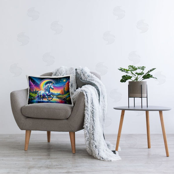 Stupell Industries Tabz Jones | Rainbow Prism Unicorn Throw Pillow