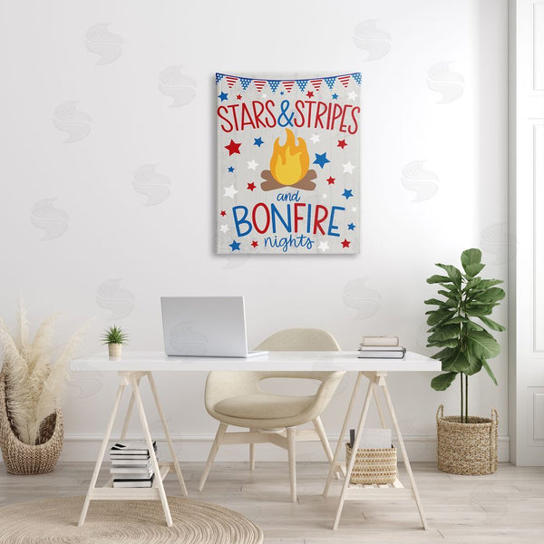 Stupell Industries Taylor Shannon Designs | Stars Stripes And Bonfire Phrase Nights Americana Pride Wall Art