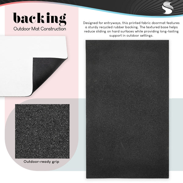 Stupell Industries Tim Coffey | Cheerful Holiday Lights Welcome Non-Woven Door Mat