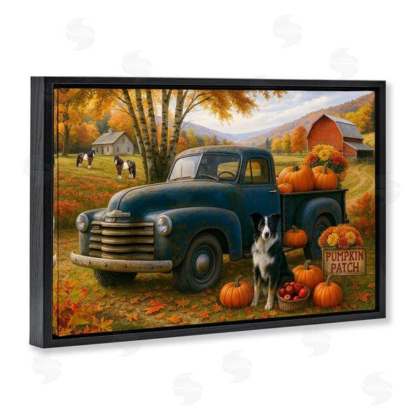 Stupell Industries Tom Crehan | Autumnal Farmland Collie Dog Wall Art